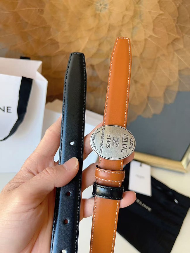 Celine Thin Plate Belt IN 25MM Taurillon Leather B10673-6 Celine Thin Plate Belt IN 25MM Taurillon Leather B10673-6