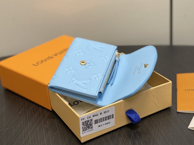 Louis Vuitton Rosalie Coin Purse M27480 blue Louis Vuitton Rosalie Coin Purse M27480 blue