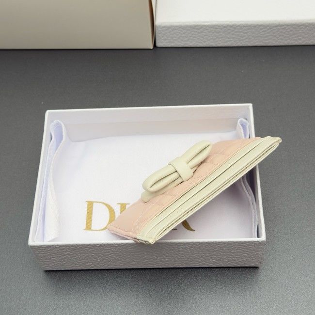 DIOR CARD HOLDER S2604 pink&white DIOR CARD HOLDER S2604 pink&white