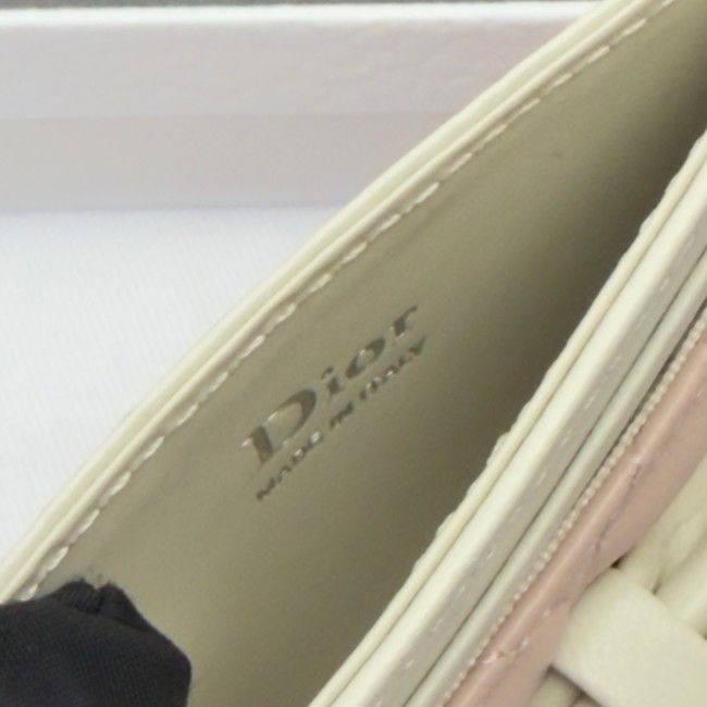 DIOR CARD HOLDER S2604 pink&white DIOR CARD HOLDER S2604 pink&white