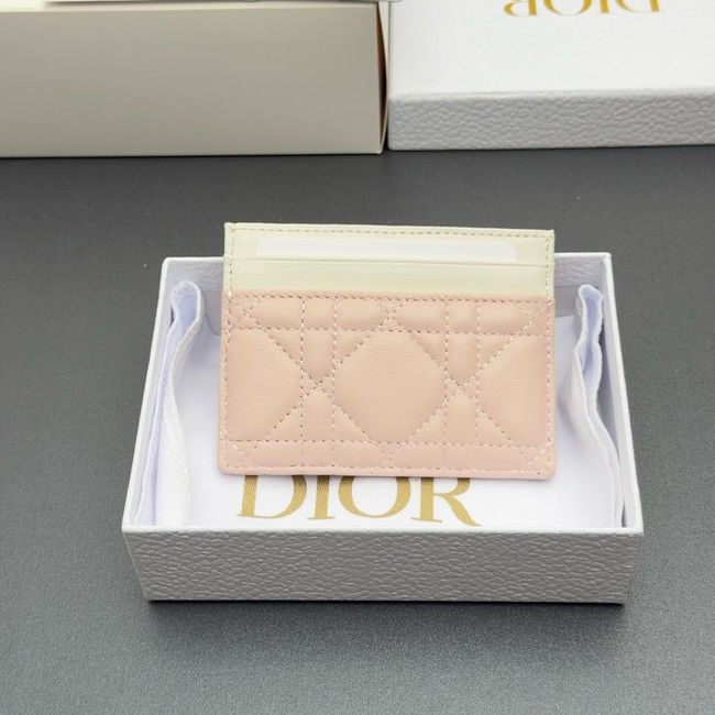 DIOR CARD HOLDER S2604 pink&white DIOR CARD HOLDER S2604 pink&white
