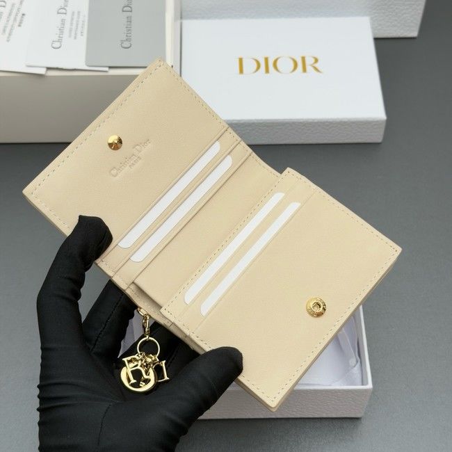 LADY DIOR LOTUS WALLET CANNAGE LAMBSKIN S0178 Beige LADY DIOR LOTUS WALLET CANNAGE LAMBSKIN S0178 Beige