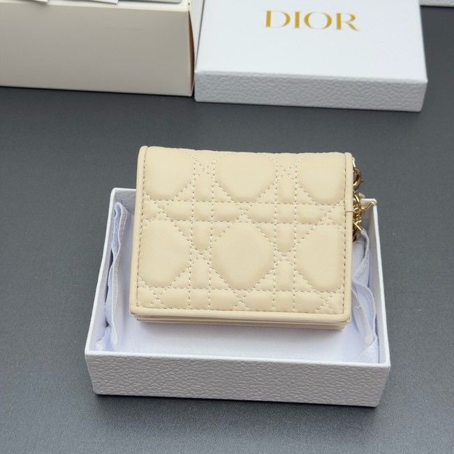 LADY DIOR LOTUS WALLET CANNAGE LAMBSKIN S0178 Beige LADY DIOR LOTUS WALLET CANNAGE LAMBSKIN S0178 Beige