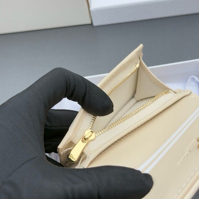 LADY DIOR LOTUS WALLET CANNAGE LAMBSKIN S0178 Beige LADY DIOR LOTUS WALLET CANNAGE LAMBSKIN S0178 Beige