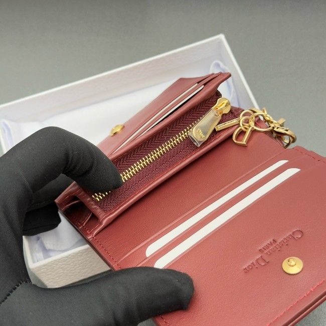 LADY DIOR LOTUS WALLET CANNAGE LAMBSKIN S0178 fuchsia LADY DIOR LOTUS WALLET CANNAGE LAMBSKIN S0178 fuchsia