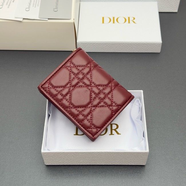 LADY DIOR LOTUS WALLET CANNAGE LAMBSKIN S0178 fuchsia LADY DIOR LOTUS WALLET CANNAGE LAMBSKIN S0178 fuchsia