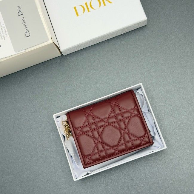 LADY DIOR LOTUS WALLET CANNAGE LAMBSKIN S0178 fuchsia LADY DIOR LOTUS WALLET CANNAGE LAMBSKIN S0178 fuchsia