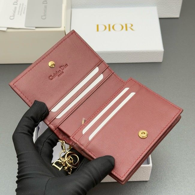 LADY DIOR LOTUS WALLET CANNAGE LAMBSKIN S0178 fuchsia LADY DIOR LOTUS WALLET CANNAGE LAMBSKIN S0178 fuchsia