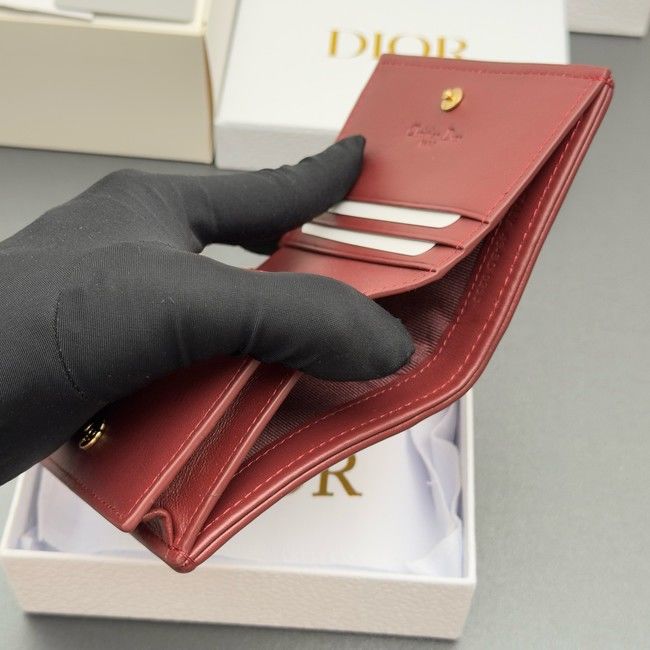 LADY DIOR LOTUS WALLET CANNAGE LAMBSKIN S0178 fuchsia LADY DIOR LOTUS WALLET CANNAGE LAMBSKIN S0178 fuchsia