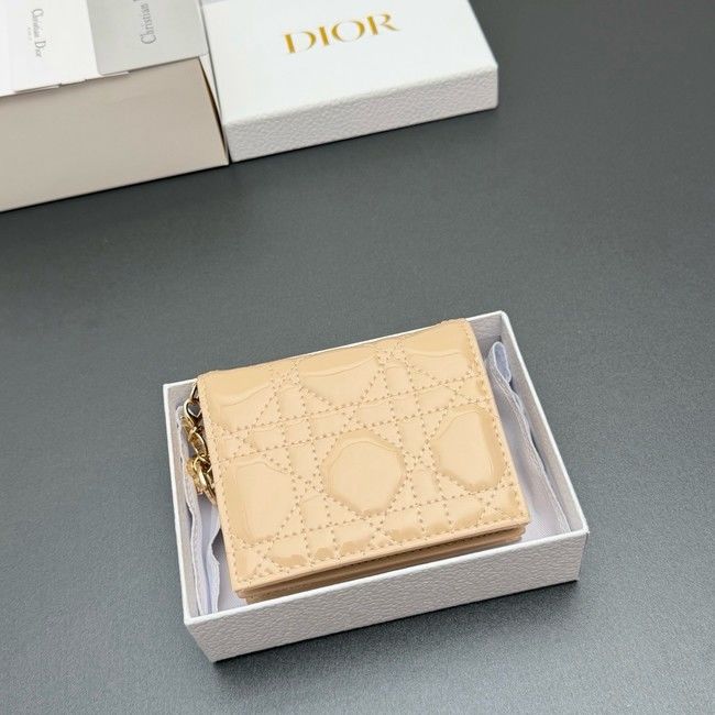 LADY DIOR LOTUS WALLET patent leather S0178 Beige LADY DIOR LOTUS WALLET patent leather S0178 Beige
