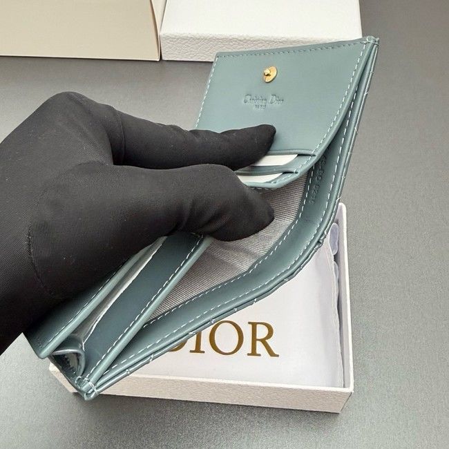 LADY DIOR LOTUS WALLET patent leather S0178 blue LADY DIOR LOTUS WALLET patent leather S0178 blue