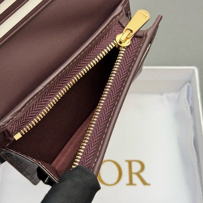 LADY DIOR LOTUS WALLET patent leather S0178 burgundy LADY DIOR LOTUS WALLET patent leather S0178 burgundy