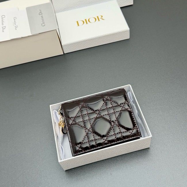 LADY DIOR LOTUS WALLET patent leather S0178 burgundy LADY DIOR LOTUS WALLET patent leather S0178 burgundy
