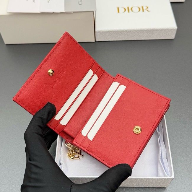 LADY DIOR LOTUS WALLET patent leather S0178 red