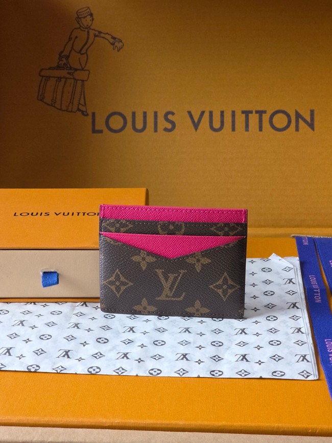 Louis Vuitton Double Card Holder M28233 rose