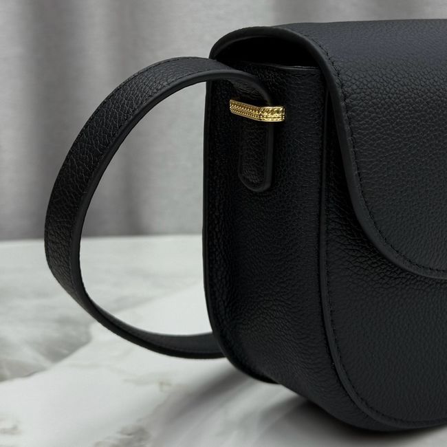 Medium Dior Medaillon Flap Bag Grained Calfskin M3920QD black Medium Dior Medaillon Flap Bag Grained Calfskin M3920QD black