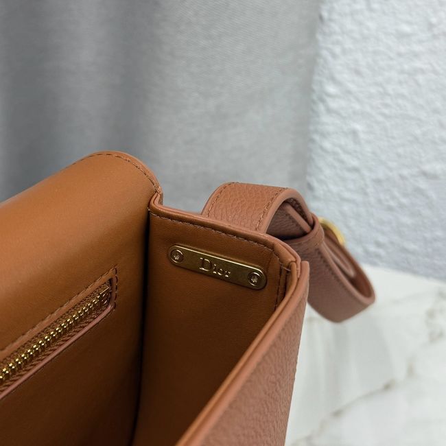 Medium Dior Medaillon Flap Bag Grained Calfskin M3920QD camel Medium Dior Medaillon Flap Bag Grained Calfskin M3920QD camel