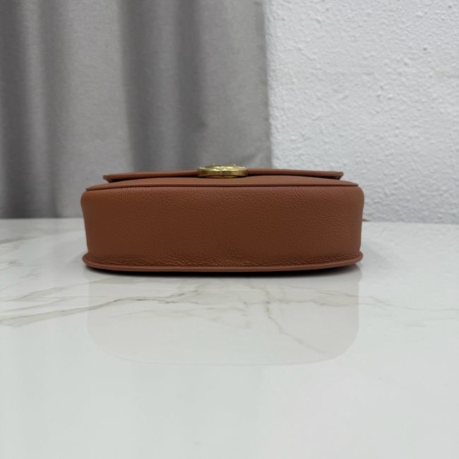 Medium Dior Medaillon Flap Bag Grained Calfskin M3920QD camel Medium Dior Medaillon Flap Bag Grained Calfskin M3920QD camel