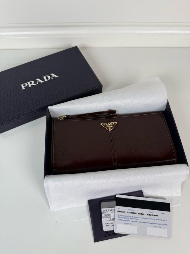 Prada Leather pouch 1MB051 Aviation Black