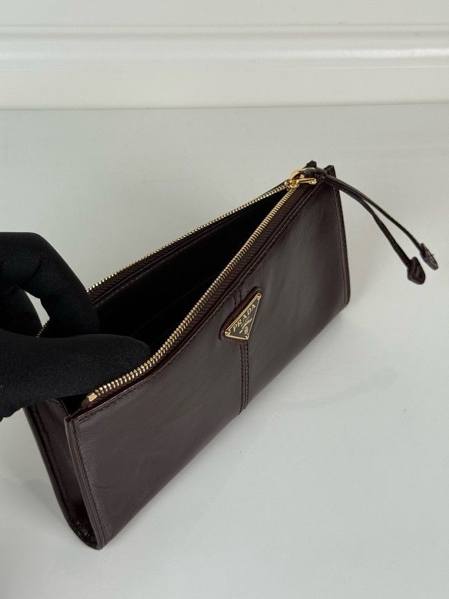 Prada Leather pouch 1MB051 Aviation Black