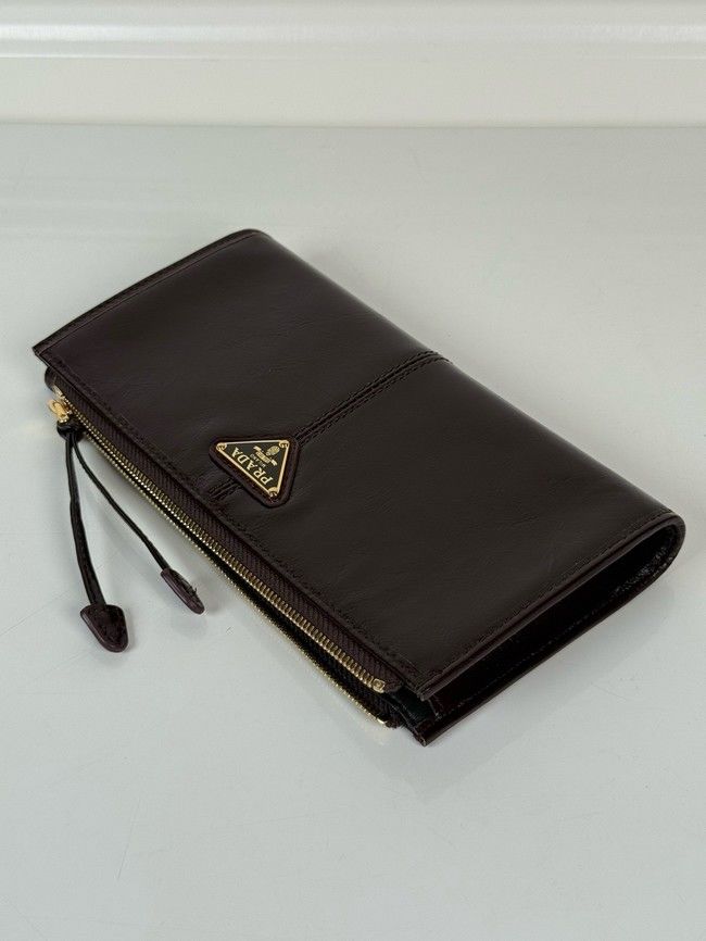 Prada Leather pouch 1MB051 Aviation Black