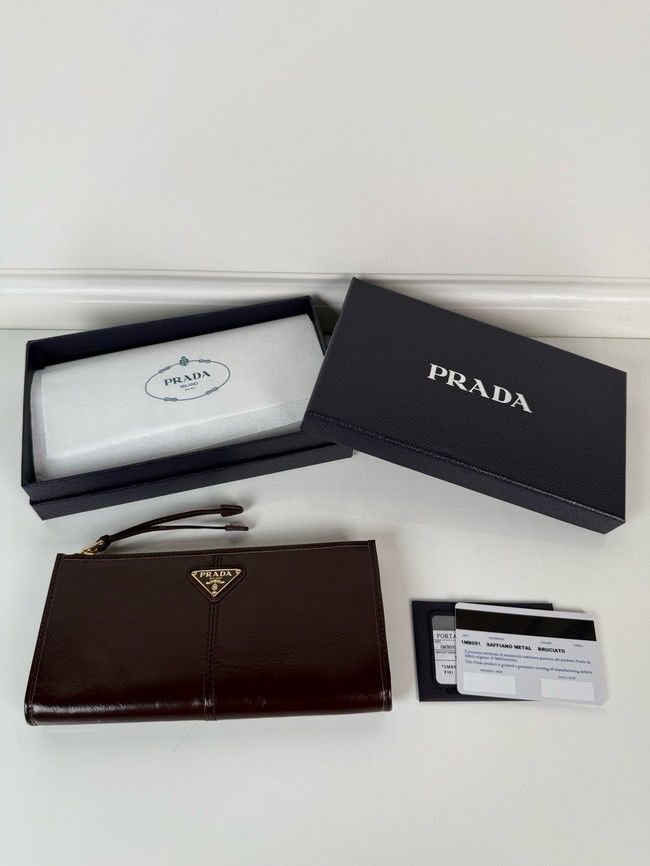 Prada Leather pouch 1MB051 Aviation Black