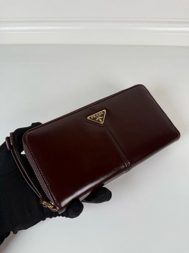 Prada Leather pouch 1MB051 dark brown Prada Leather pouch 1MB051 dark brown