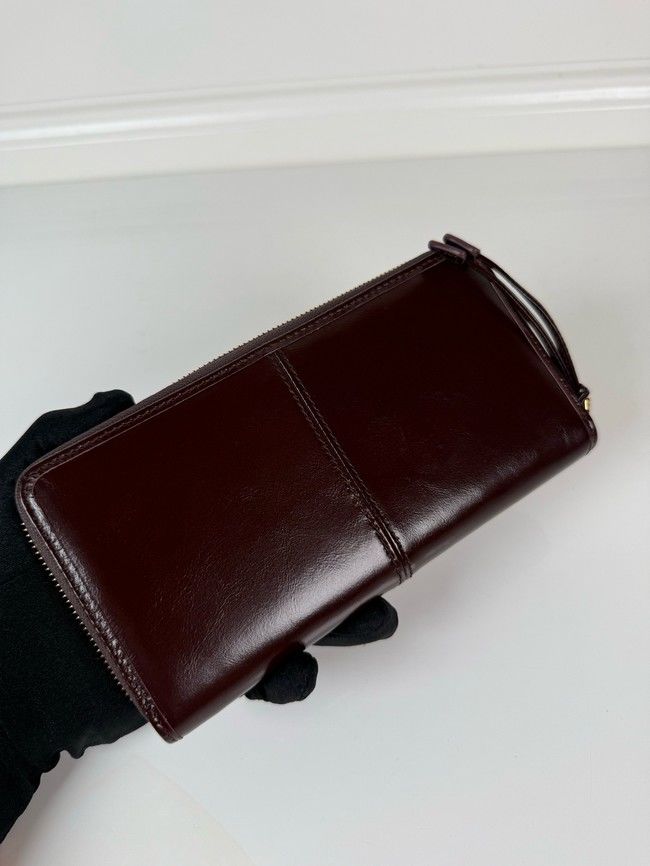 Prada Leather pouch 1MB051 dark brown Prada Leather pouch 1MB051 dark brown