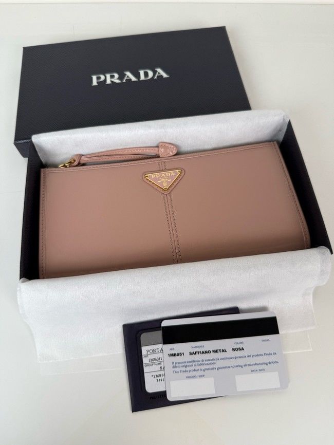 Prada Leather pouch 1MB051 pink