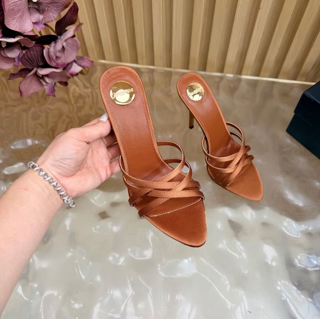 Saint Laurent in satin crepe and rhinestones Heel 9CM 69002-5 Saint Laurent in satin crepe and rhinestones Heel 9CM 69002-5