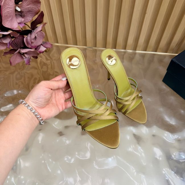Saint Laurent in satin crepe and rhinestones Heel 9CM 69002-6 Saint Laurent in satin crepe and rhinestones Heel 9CM 69002-6