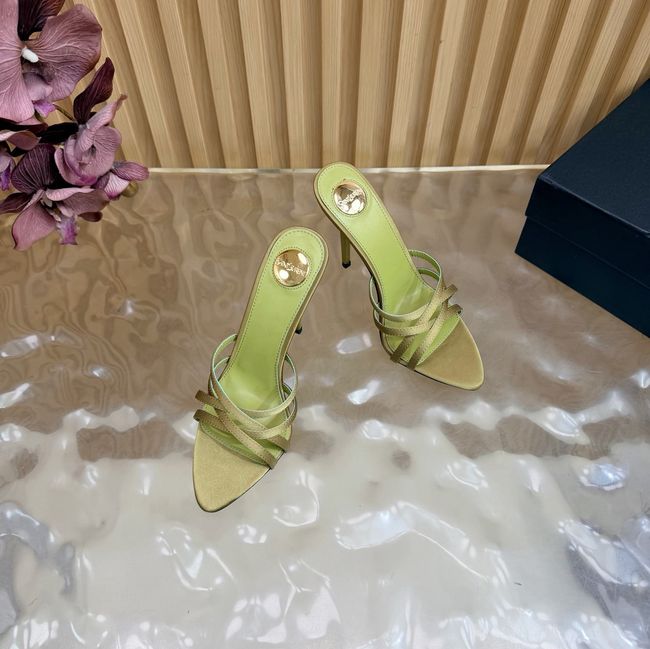 Saint Laurent in satin crepe and rhinestones Heel 9CM 69002-6 Saint Laurent in satin crepe and rhinestones Heel 9CM 69002-6