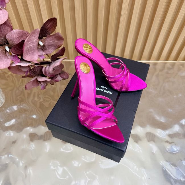 Saint Laurent in satin crepe and rhinestones Heel 9CM 69002-7 Saint Laurent in satin crepe and rhinestones Heel 9CM 69002-7