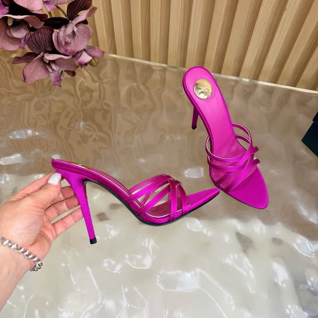 Saint Laurent in satin crepe and rhinestones Heel 9CM 69002-7 Saint Laurent in satin crepe and rhinestones Heel 9CM 69002-7