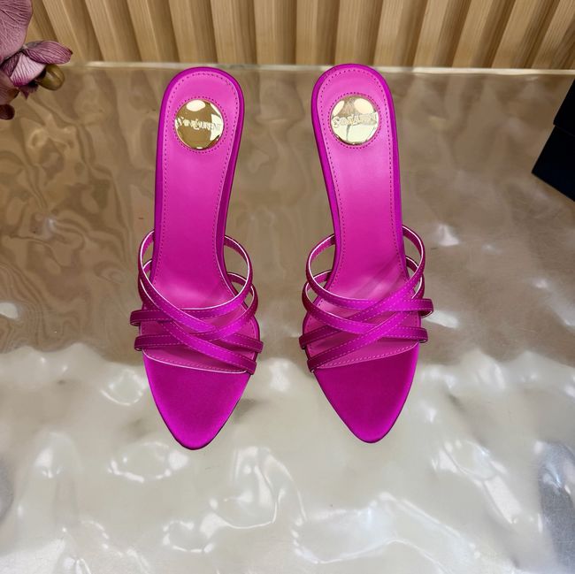 Saint Laurent in satin crepe and rhinestones Heel 9CM 69002-7 Saint Laurent in satin crepe and rhinestones Heel 9CM 69002-7