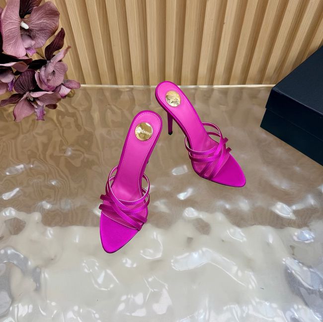 Saint Laurent in satin crepe and rhinestones Heel 9CM 69002-7 Saint Laurent in satin crepe and rhinestones Heel 9CM 69002-7