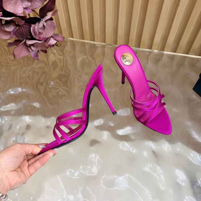 Saint Laurent in satin crepe and rhinestones Heel 9CM 69002-7 Saint Laurent in satin crepe and rhinestones Heel 9CM 69002-7