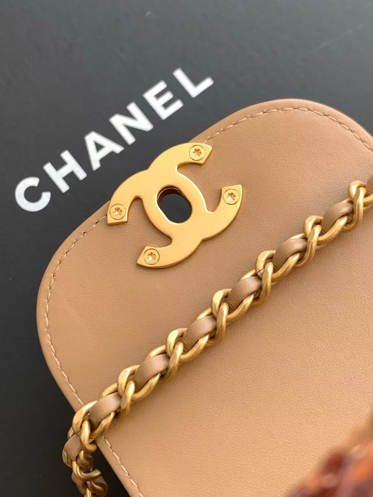 CHANEL Mini Shopping Bag Sequin Kelly Handle Bag AS4416 Brown CHANEL Mini Shopping Bag Sequin Kelly Handle Bag AS4416 Brown