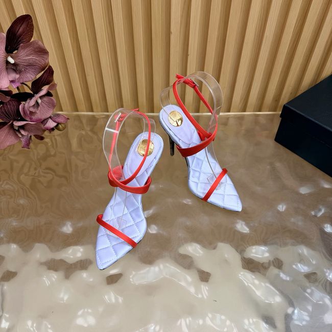 Saint Laurent in satin crepe and rhinestones Heel 10CM 69014-3 Saint Laurent in satin crepe and rhinestones Heel 10CM 69014-3