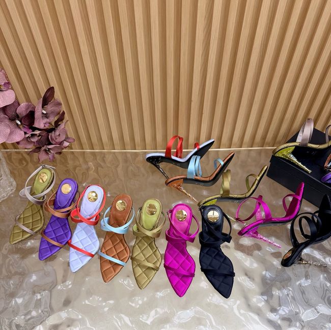 Saint Laurent in satin crepe and rhinestones Heel 10CM 69014-3 Saint Laurent in satin crepe and rhinestones Heel 10CM 69014-3
