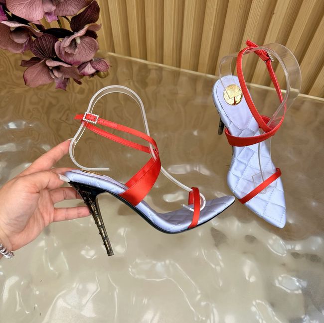 Saint Laurent in satin crepe and rhinestones Heel 10CM 69014-3 Saint Laurent in satin crepe and rhinestones Heel 10CM 69014-3