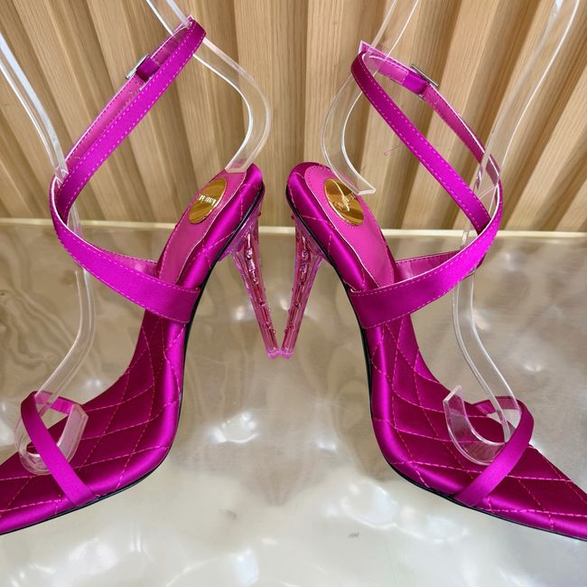 Saint Laurent in satin crepe and rhinestones Heel 10CM 69014-6 Saint Laurent in satin crepe and rhinestones Heel 10CM 69014-6
