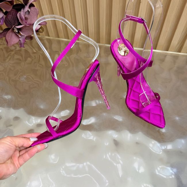 Saint Laurent in satin crepe and rhinestones Heel 10CM 69014-6 Saint Laurent in satin crepe and rhinestones Heel 10CM 69014-6