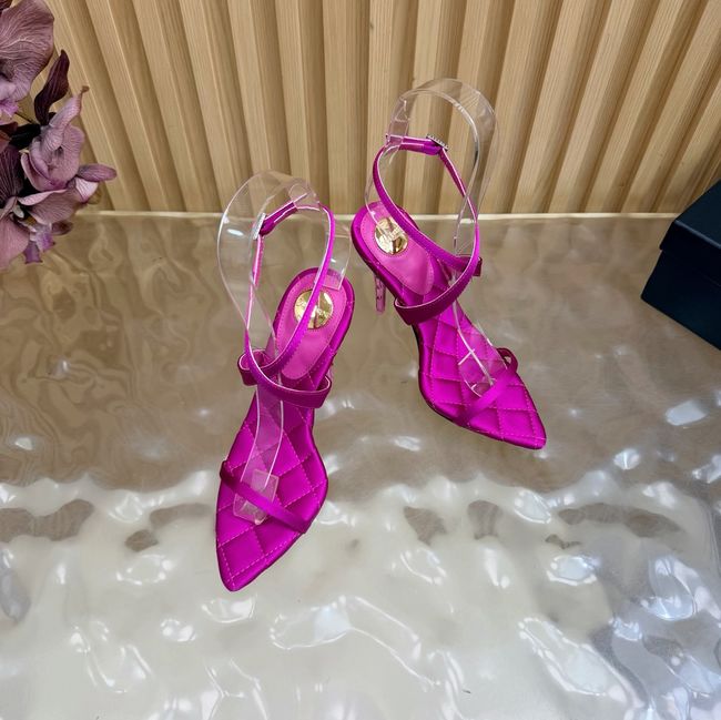 Saint Laurent in satin crepe and rhinestones Heel 10CM 69014-6 Saint Laurent in satin crepe and rhinestones Heel 10CM 69014-6