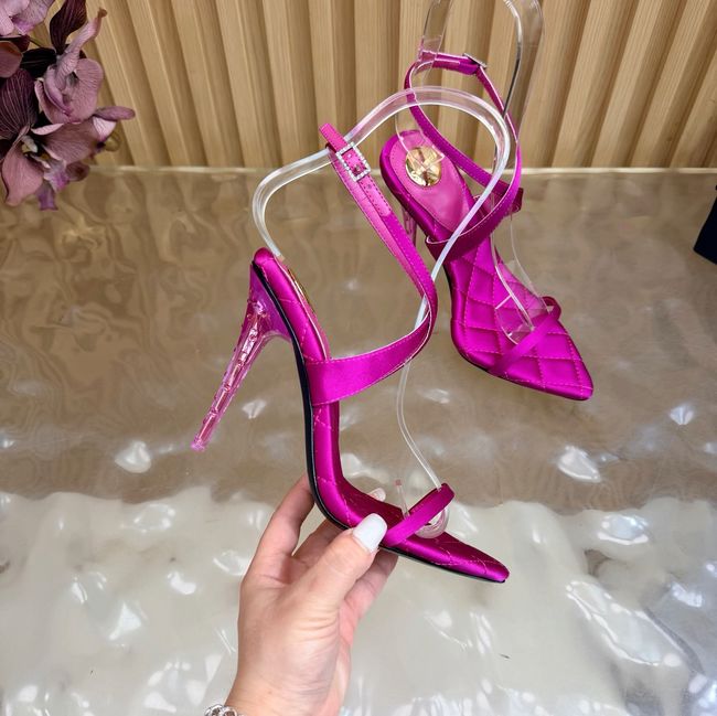 Saint Laurent in satin crepe and rhinestones Heel 10CM 69014-6 Saint Laurent in satin crepe and rhinestones Heel 10CM 69014-6