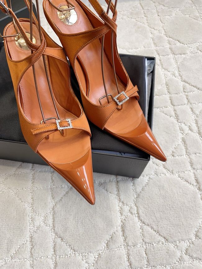 Saint Laurent in satin crepe and rhinestones Heel 10.5CM 69021-3 Saint Laurent in satin crepe and rhinestones Heel 10.5CM 69021-3