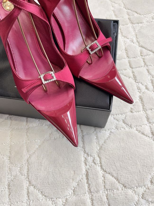 Saint Laurent in satin crepe and rhinestones Heel 10.5CM 69021-4 Saint Laurent in satin crepe and rhinestones Heel 10.5CM 69021-4