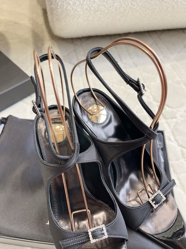 Saint Laurent in satin crepe and rhinestones Heel 10.5CM 69021-7 Saint Laurent in satin crepe and rhinestones Heel 10.5CM 69021-7