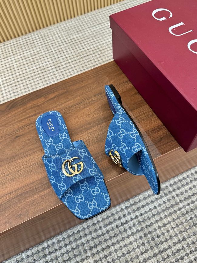 Gucci Womens slide sandal with Double G 69027-7 Gucci Womens slide sandal with Double G 69027-7