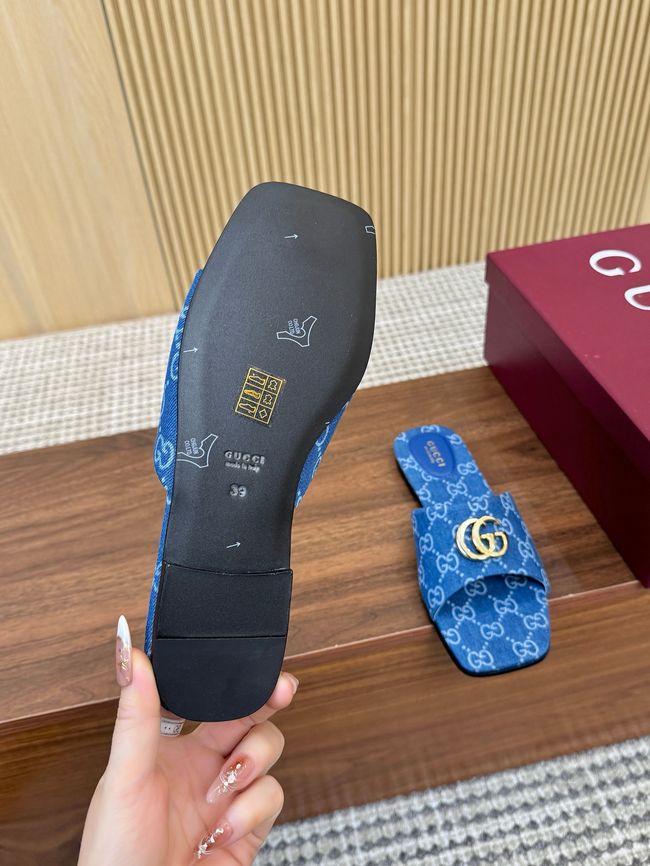 Gucci Womens slide sandal with Double G 69027-7 Gucci Womens slide sandal with Double G 69027-7